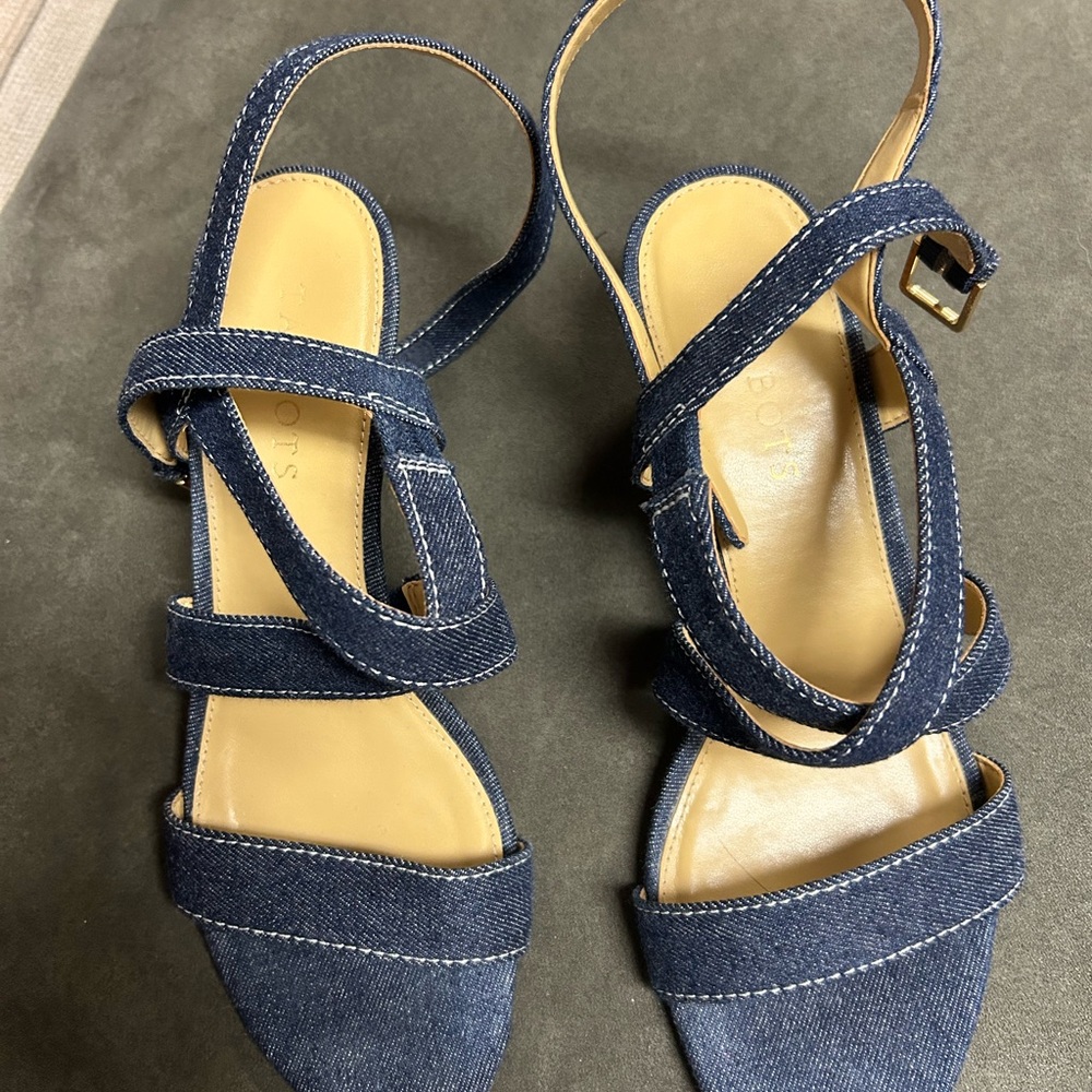 Talbots Denim Strappy Sandals